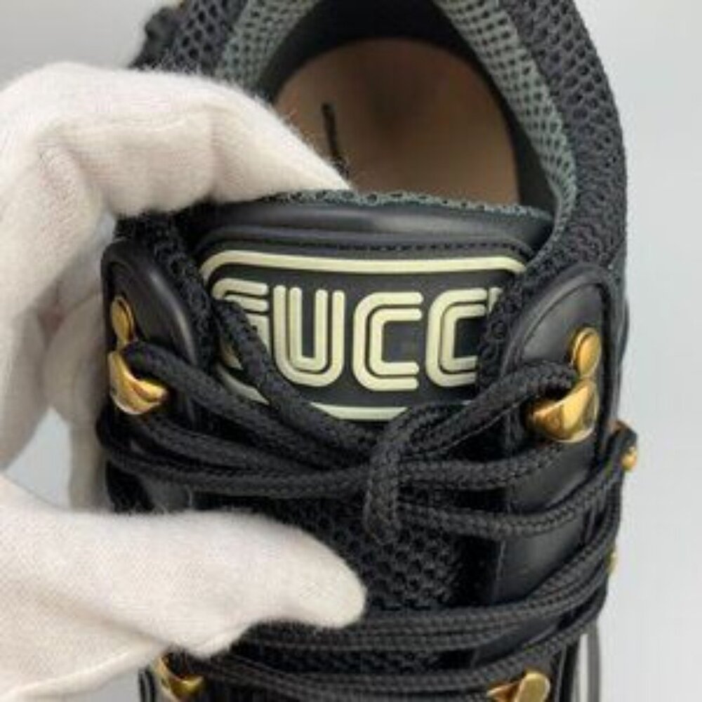 NIB Authentic Gucci Flashtrek sneakers In Black - Picture 3 of 14